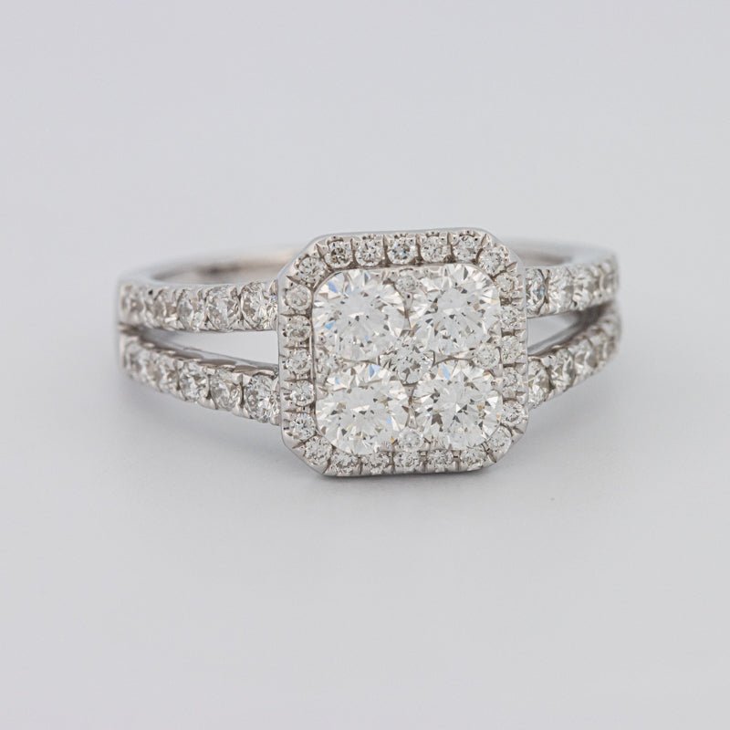 Invisible Square Halo Diamond Ring - ZIZOV DIAMONDS