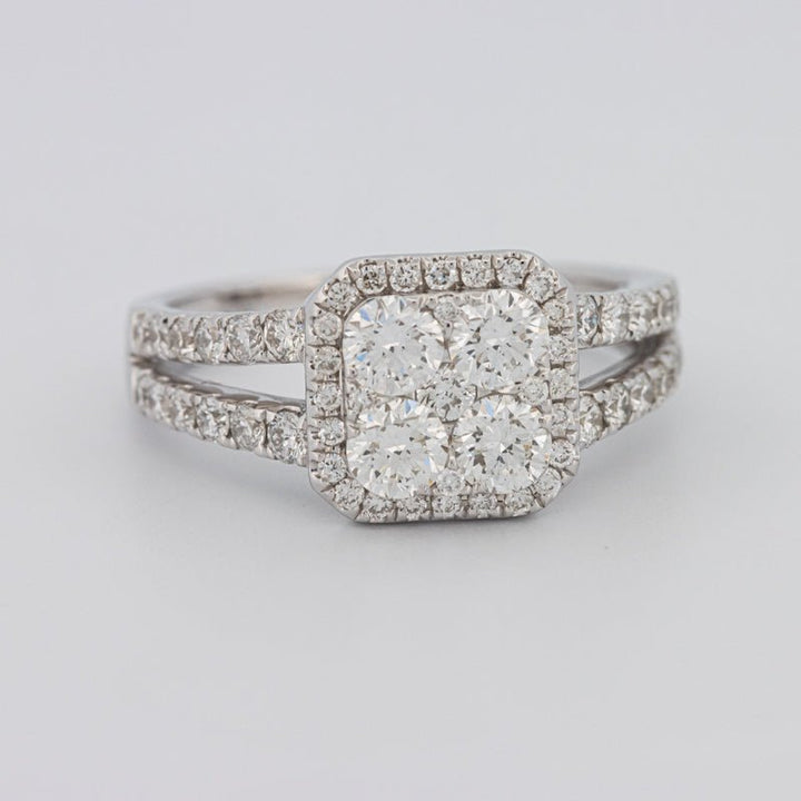 Invisible Square Halo Diamond Ring - ZIZOV DIAMONDS