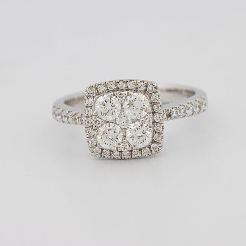 Invisible Square Halo Diamond Ring - ZIZOV DIAMONDS