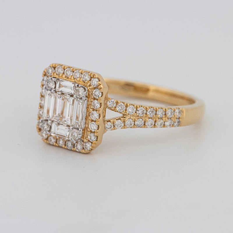Invisible Square Halo Diamond Ring - ZIZOV DIAMONDS