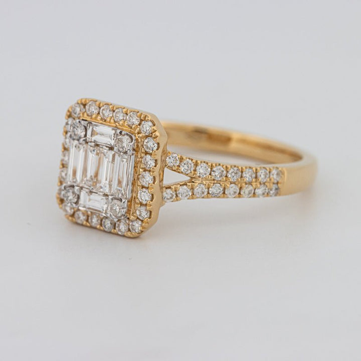 Invisible Square Halo Diamond Ring - ZIZOV DIAMONDS