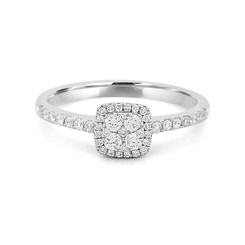 Invisible Square Halo Diamond Ring - ZIZOV DIAMONDS