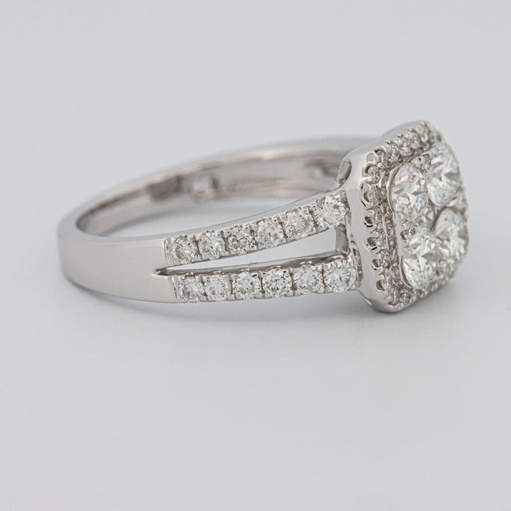 Invisible Square Halo Diamond Ring - ZIZOV DIAMONDS