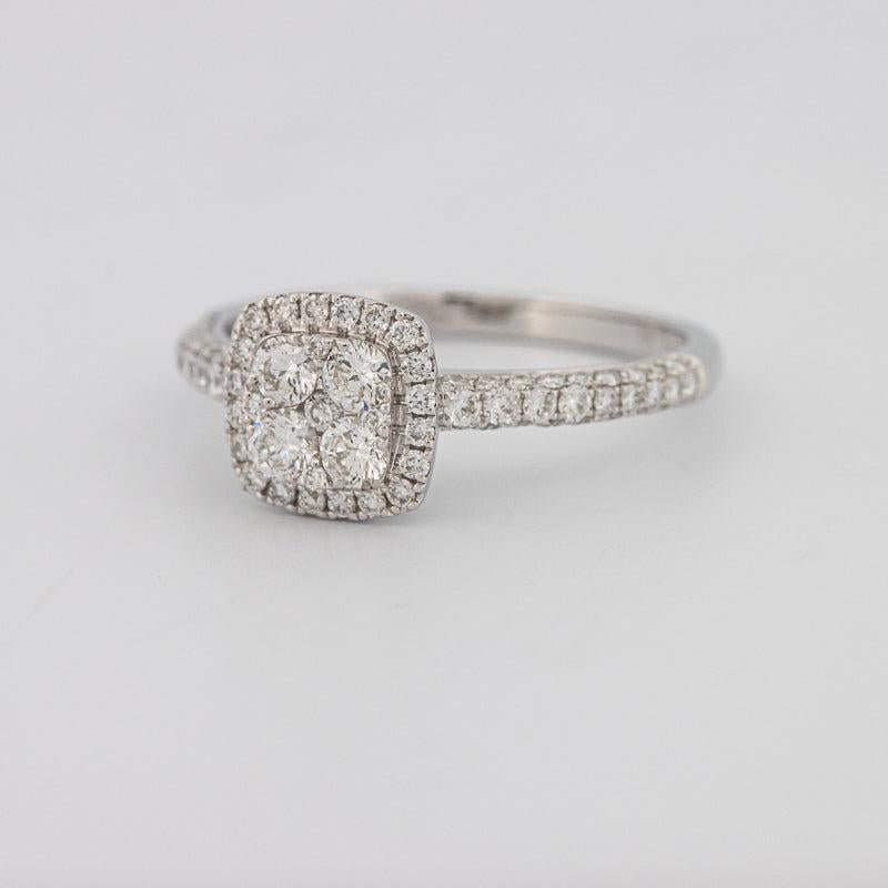 Invisible Square Halo Diamond Ring - ZIZOV DIAMONDS