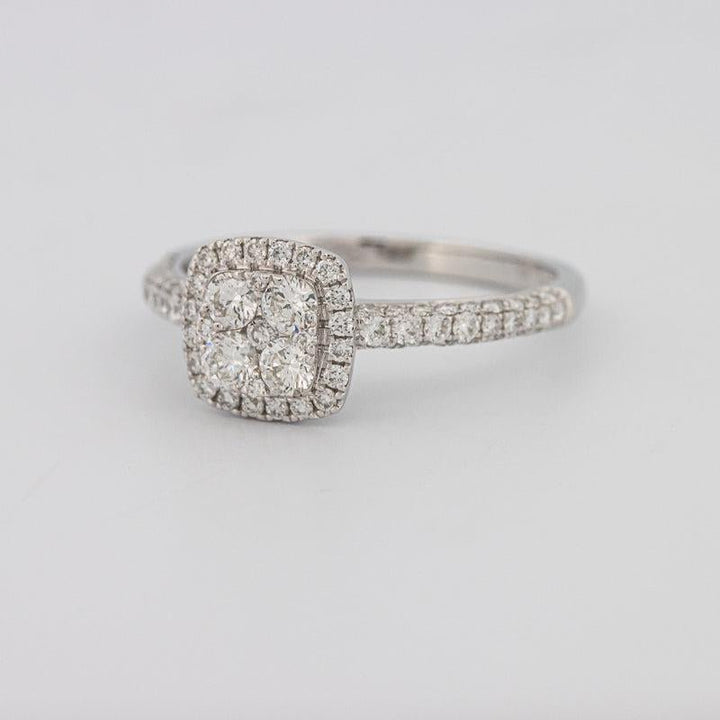 Invisible Square Halo Diamond Ring - ZIZOV DIAMONDS