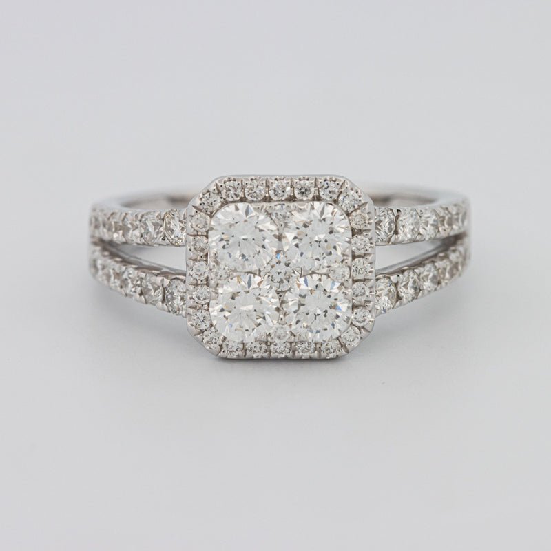 Invisible Square Halo Diamond Ring - ZIZOV DIAMONDS