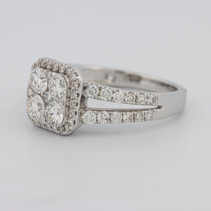Invisible Square Halo Diamond Ring - ZIZOV DIAMONDS