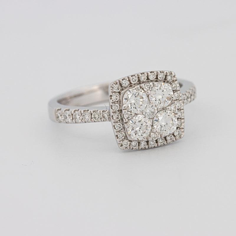 Invisible Square Halo Diamond Ring - ZIZOV DIAMONDS