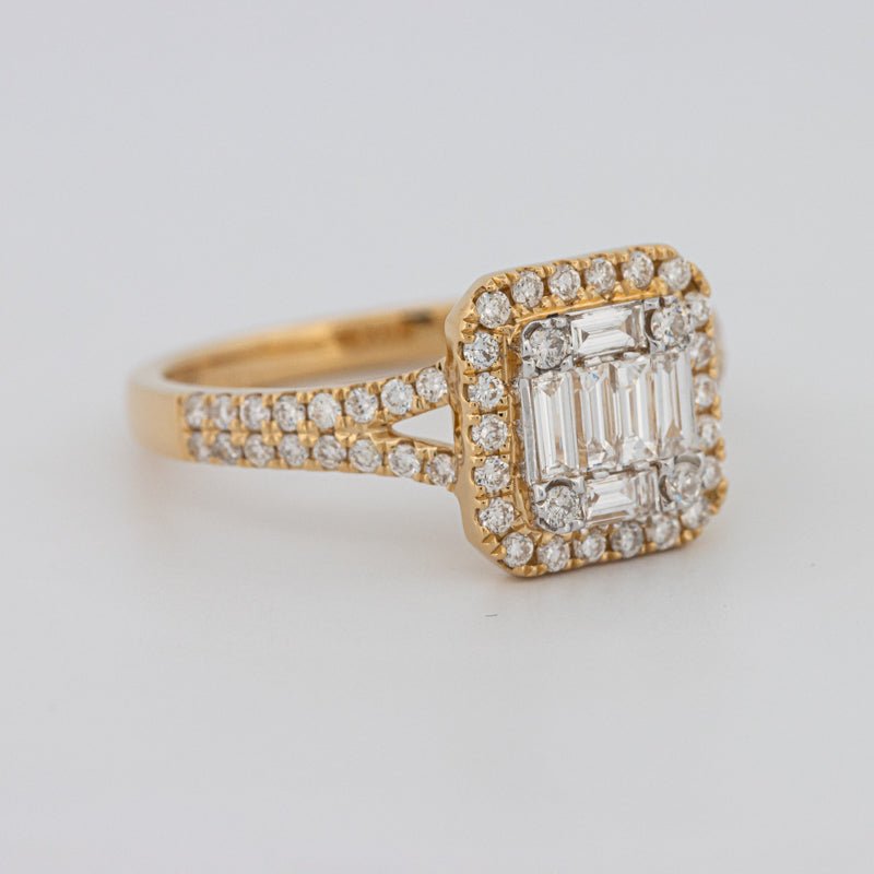 Invisible Square Halo Diamond Ring - ZIZOV DIAMONDS