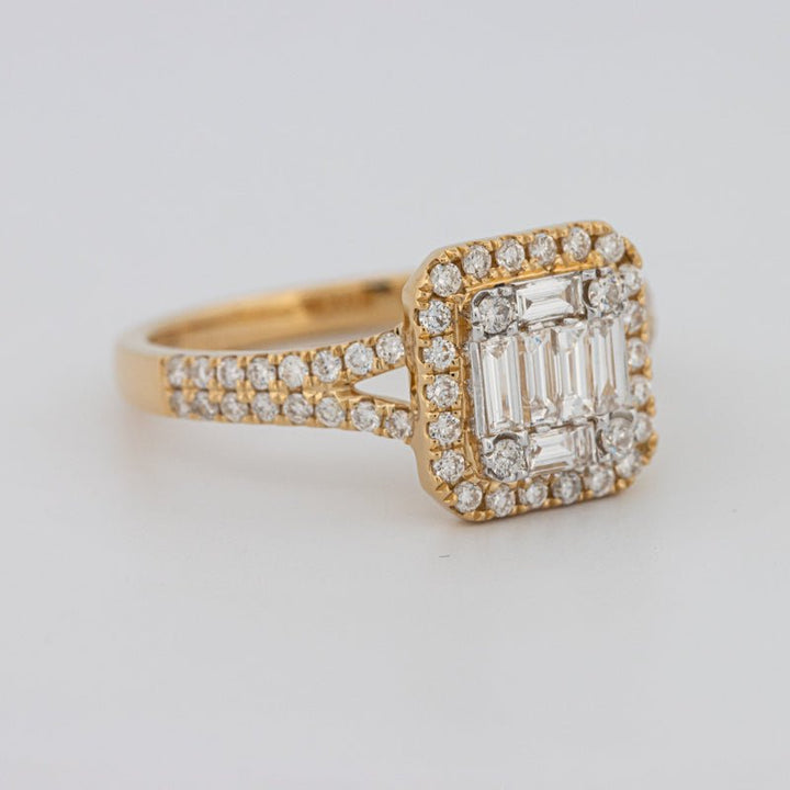 Invisible Square Halo Diamond Ring - ZIZOV DIAMONDS
