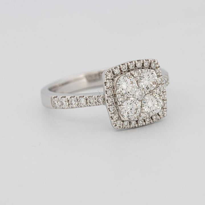 Invisible Square Halo Diamond Ring - ZIZOV DIAMONDS