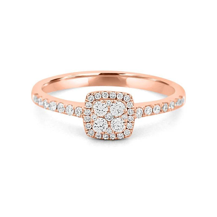 Invisible Square Halo Diamond Ring - ZIZOV DIAMONDS