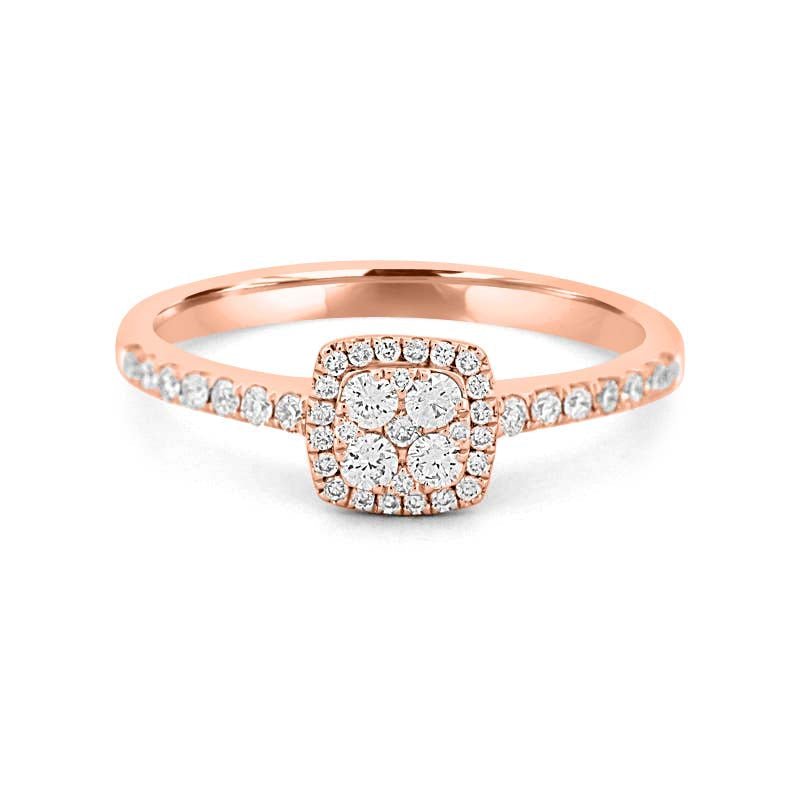 Invisible Square Halo Diamond Ring - ZIZOV DIAMONDS