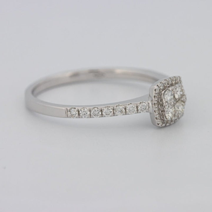 Invisible Square Halo Diamond Ring - ZIZOV DIAMONDS