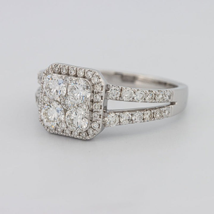 Invisible Square Halo Diamond Ring - ZIZOV DIAMONDS