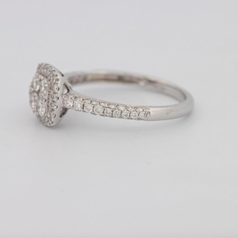 Invisible Square Halo Diamond Ring - ZIZOV DIAMONDS