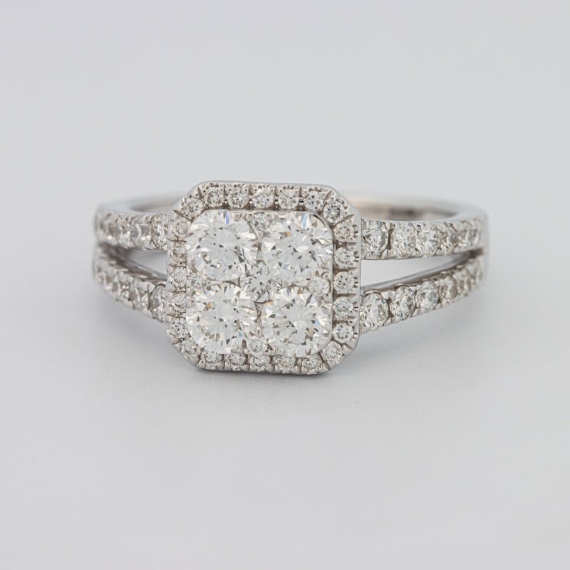 Invisible Square Halo Diamond Ring - ZIZOV DIAMONDS
