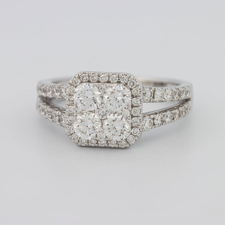 Invisible Square Halo Diamond Ring - ZIZOV DIAMONDS