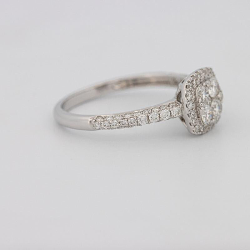 Invisible Square Halo Diamond Ring - ZIZOV DIAMONDS