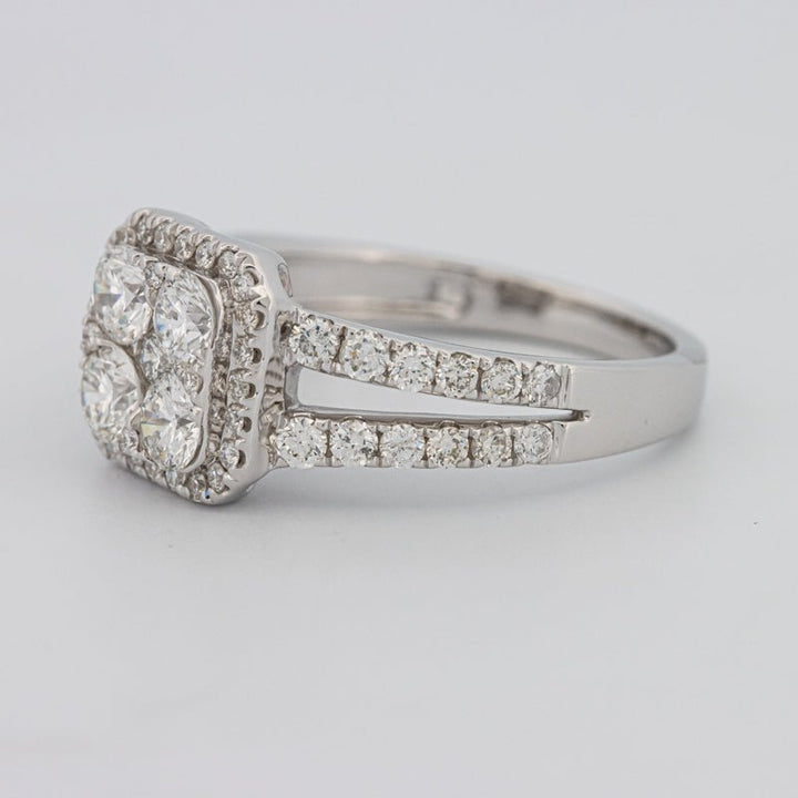 Invisible Square Halo Diamond Ring - ZIZOV DIAMONDS