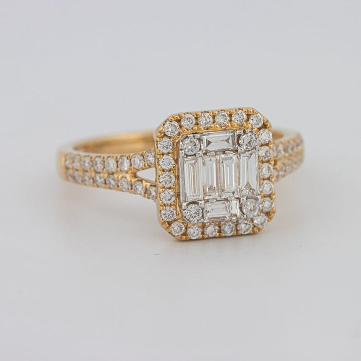 Invisible Square Halo Diamond Ring - ZIZOV DIAMONDS
