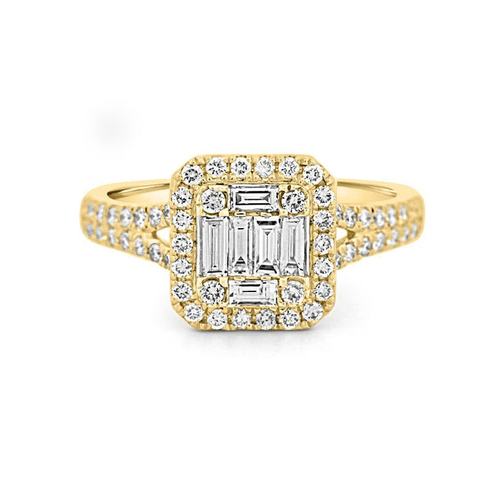 Invisible Square Halo Diamond Ring - ZIZOV DIAMONDS