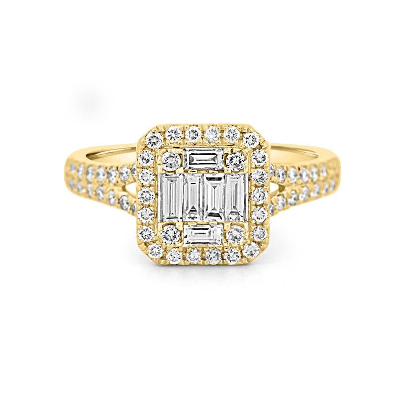 Invisible Square Halo Diamond Ring - ZIZOV DIAMONDS