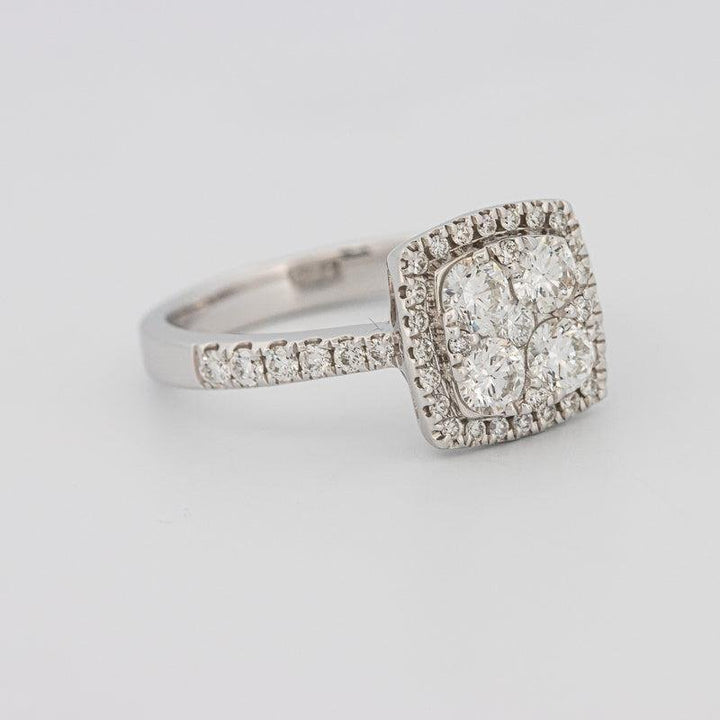 Invisible Square Halo Diamond Ring - ZIZOV DIAMONDS