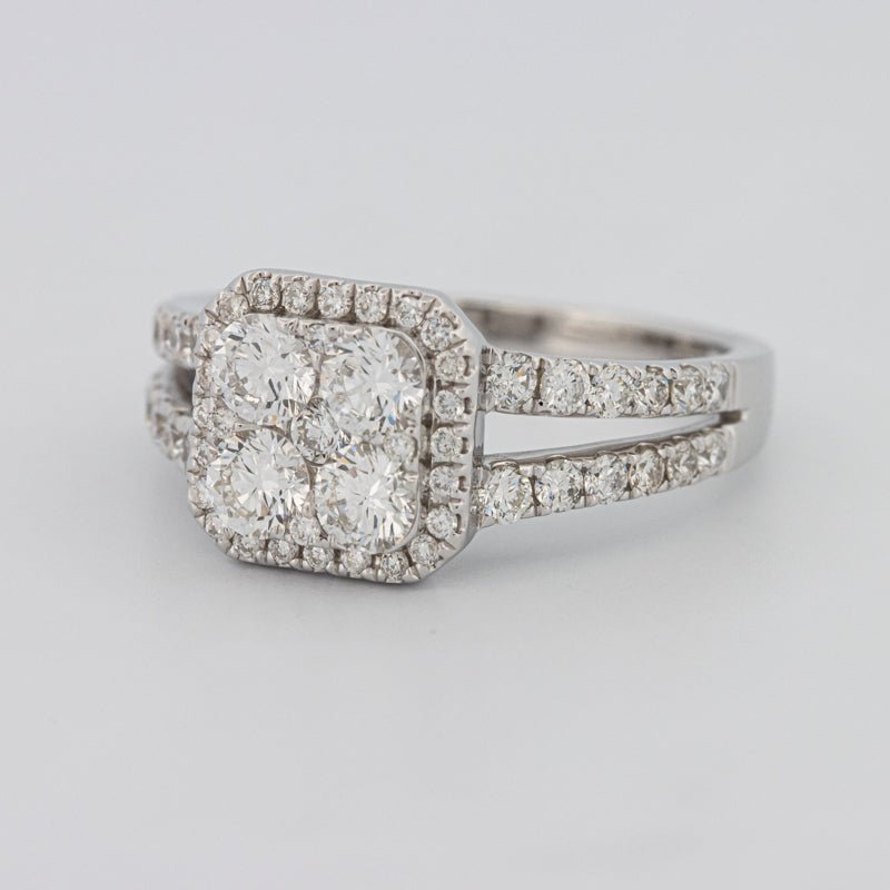 Invisible Square Halo Diamond Ring - ZIZOV DIAMONDS