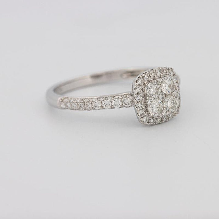 Invisible Square Halo Diamond Ring - ZIZOV DIAMONDS