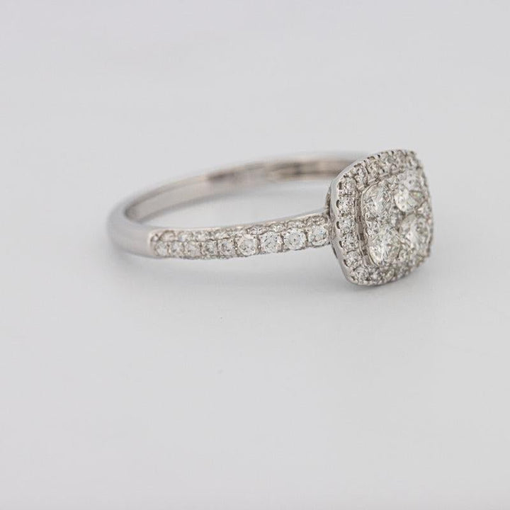 Invisible Square Halo Diamond Ring - ZIZOV DIAMONDS