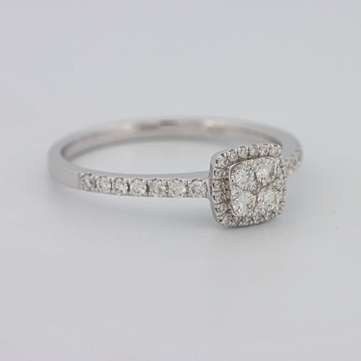 Invisible Square Halo Diamond Ring - ZIZOV DIAMONDS