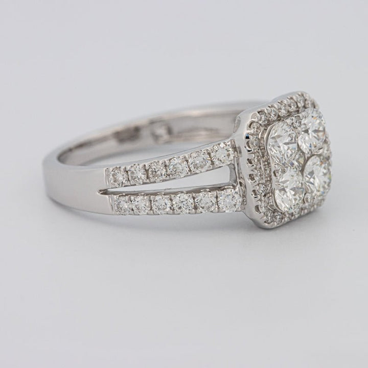Invisible Square Halo Diamond Ring - ZIZOV DIAMONDS