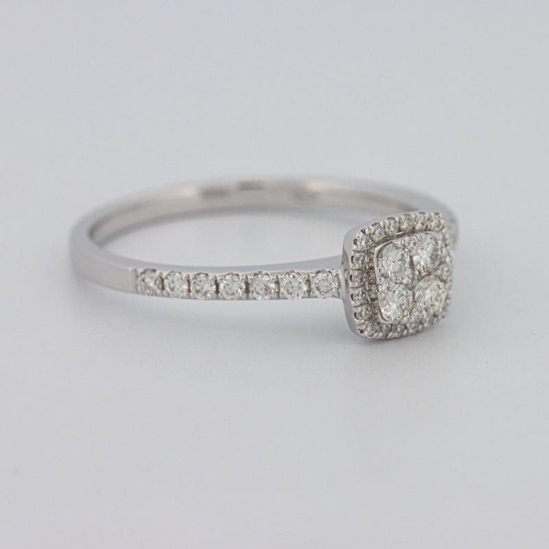 Invisible Square Halo Diamond Ring - ZIZOV DIAMONDS