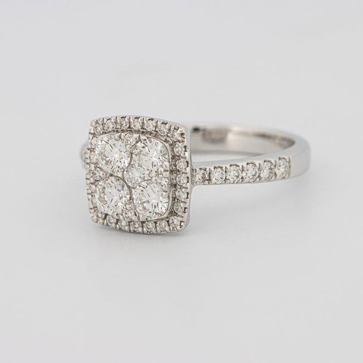 Invisible Square Halo Diamond Ring - ZIZOV DIAMONDS