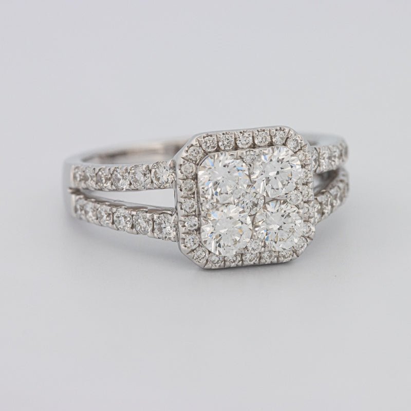 Invisible Square Halo Diamond Ring - ZIZOV DIAMONDS