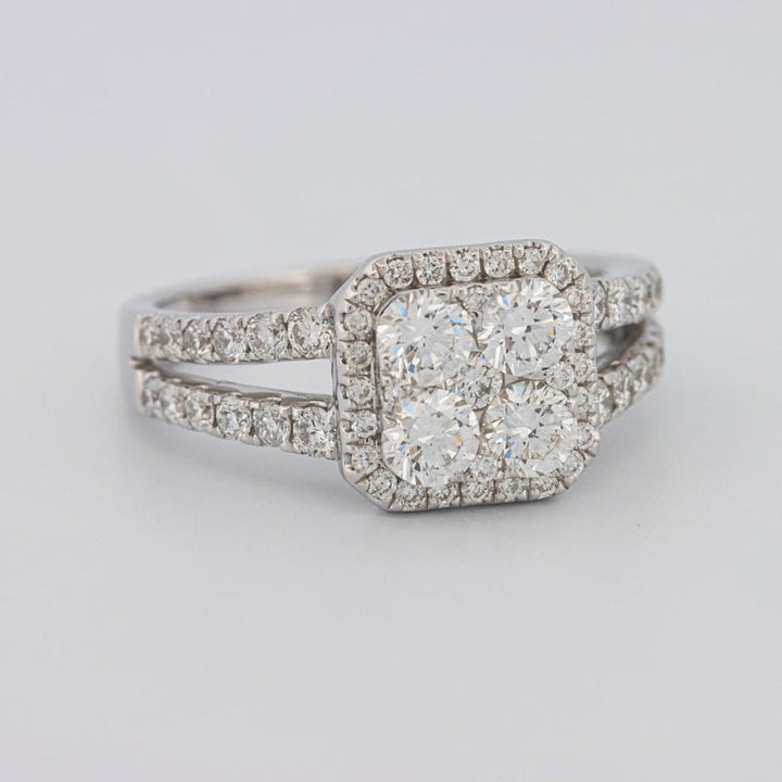 Invisible Square Halo Diamond Ring - ZIZOV DIAMONDS