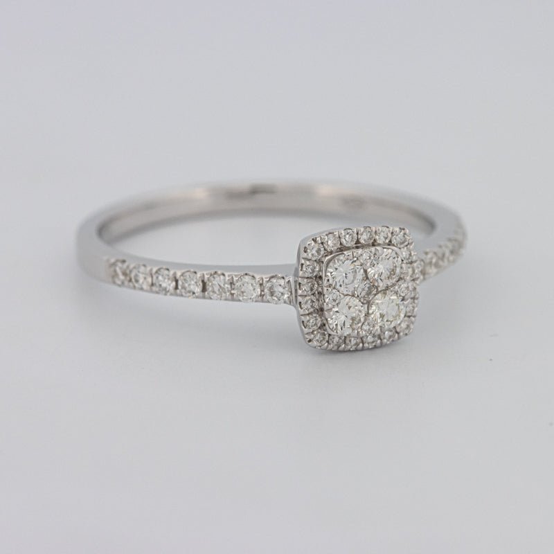 Invisible Square Halo Diamond Ring - ZIZOV DIAMONDS