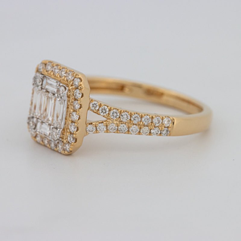 Invisible Square Halo Diamond Ring - ZIZOV DIAMONDS