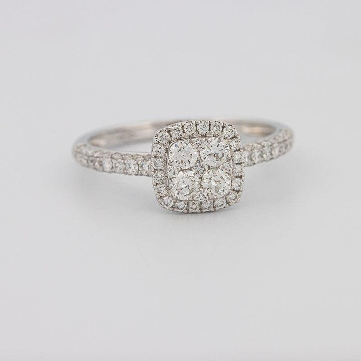 Invisible Square Halo Diamond Ring - ZIZOV DIAMONDS