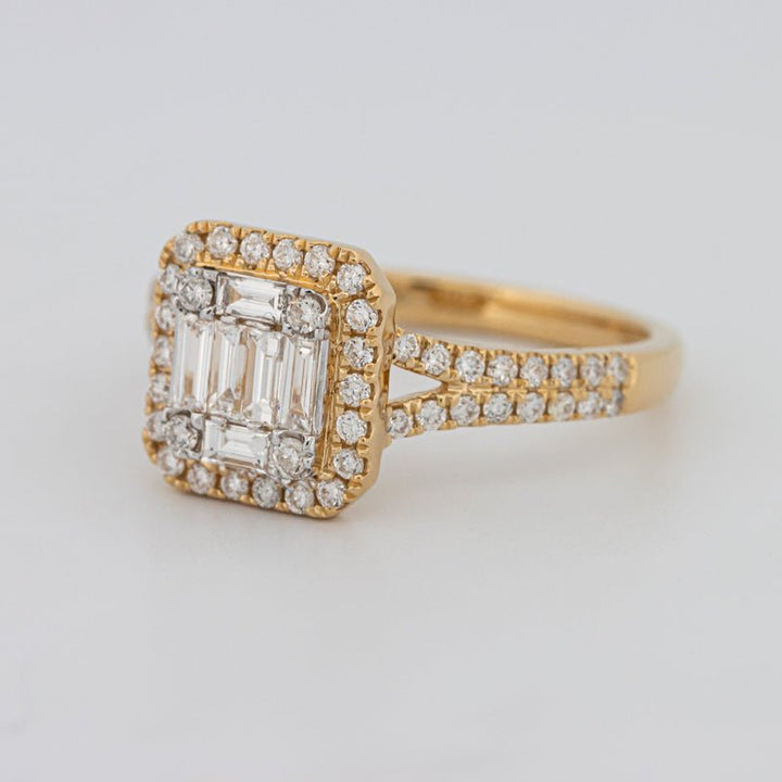 Invisible Square Halo Diamond Ring - ZIZOV DIAMONDS