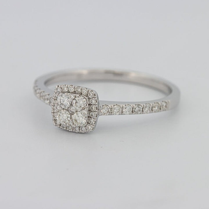 Invisible Square Halo Diamond Ring - ZIZOV DIAMONDS