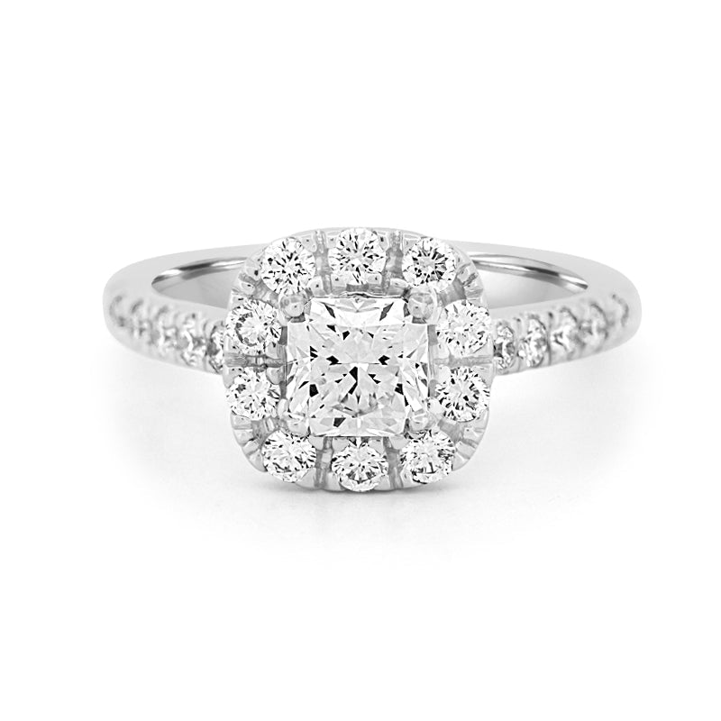 "Luna" Halo Solitaire - ZIZOV DIAMONDS