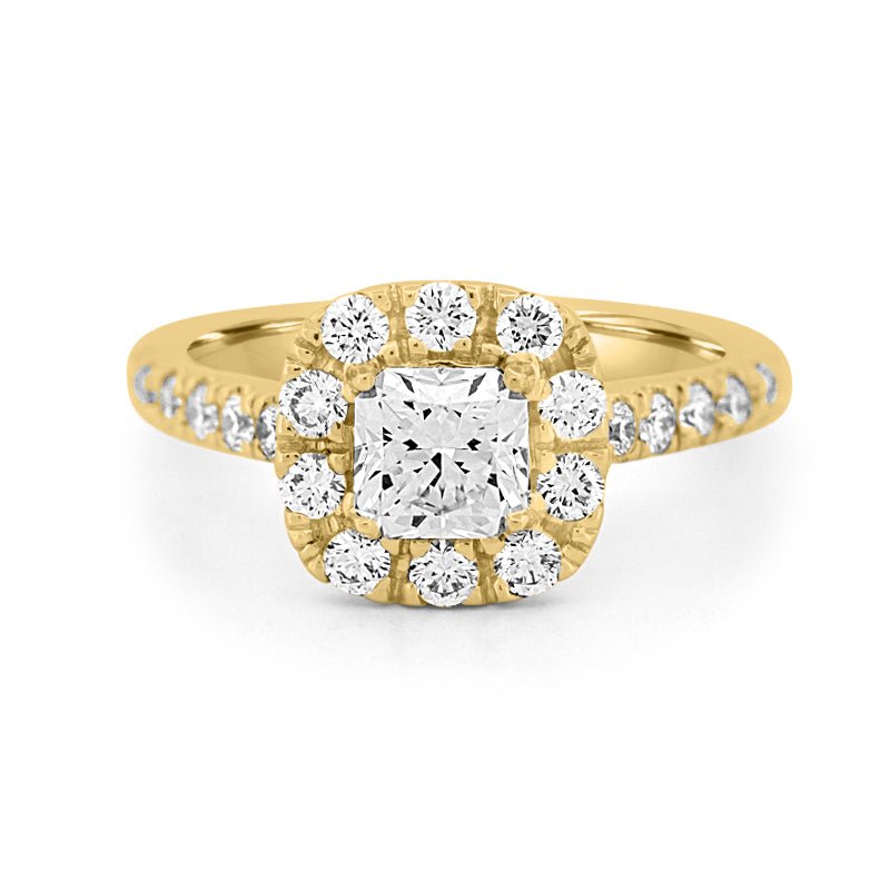 "Luna" Halo Solitaire - ZIZOV DIAMONDS