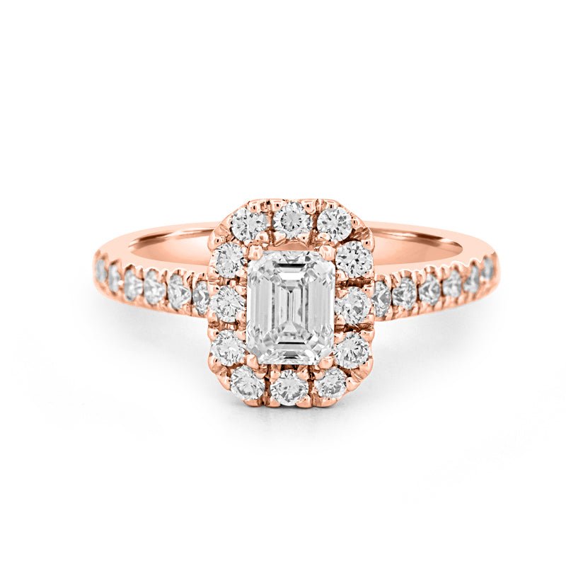 "Manal" Halo Solitaire - ZIZOV DIAMONDS