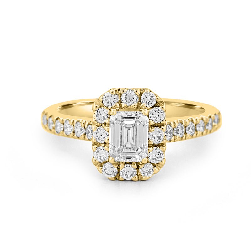 "Manal" Halo Solitaire - ZIZOV DIAMONDS