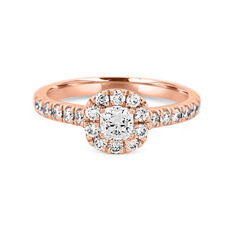 "Mathilda" Halo Solitaire - ZIZOV DIAMONDS