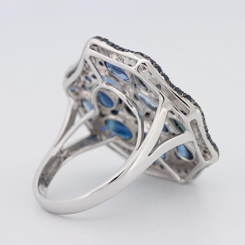 Mosaïc Blue Sapphire Gemstone Ring - ZIZOV DIAMONDS