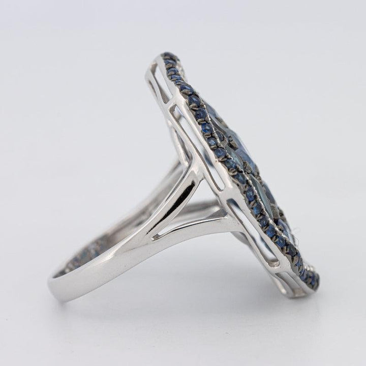 Mosaïc Blue Sapphire Gemstone Ring - ZIZOV DIAMONDS