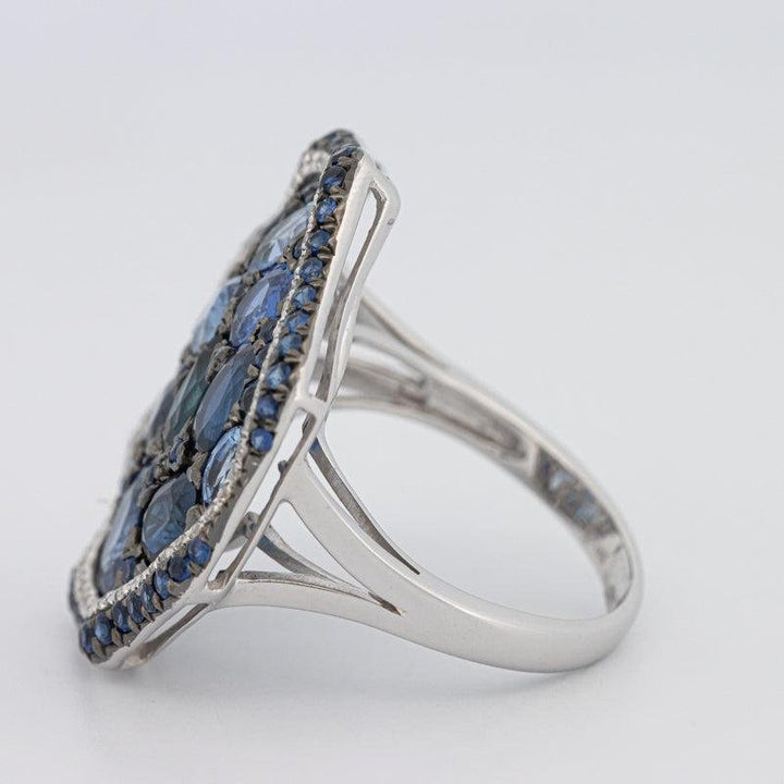 Mosaïc Blue Sapphire Gemstone Ring - ZIZOV DIAMONDS